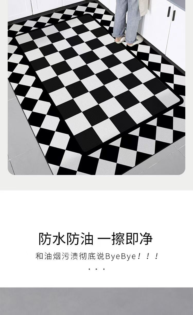 キッチン専用PVCマット 防水防油防滑 家庭用汚れ防止マット