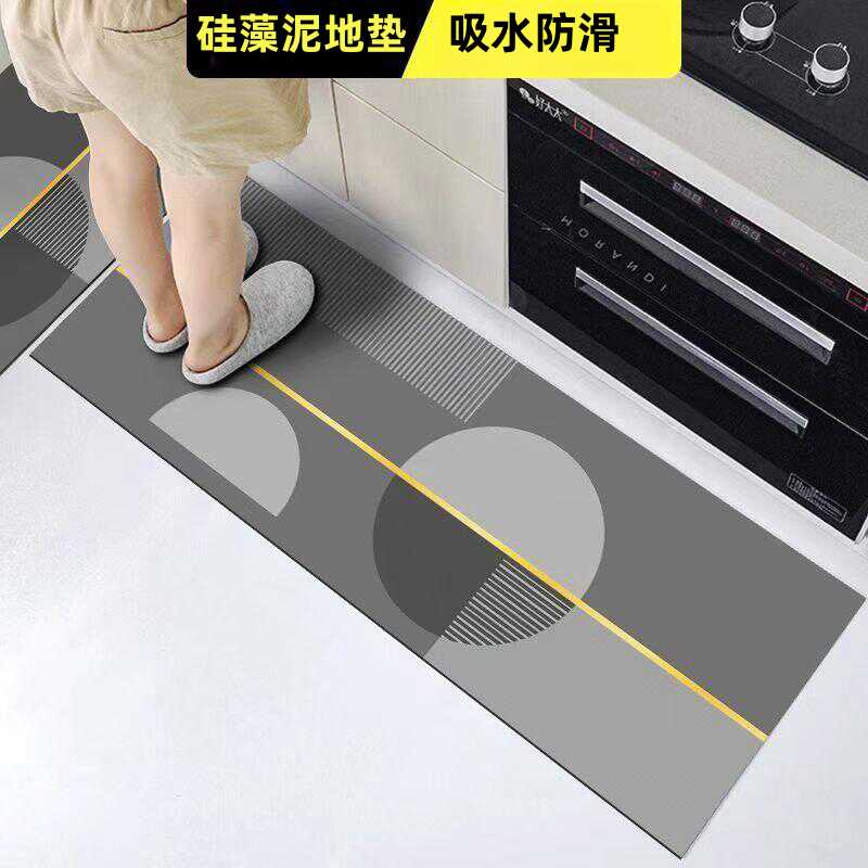滑り止めキッチンマット 汚れに強い吸水性防油仕様 お手入れ簡単な便利アイテム