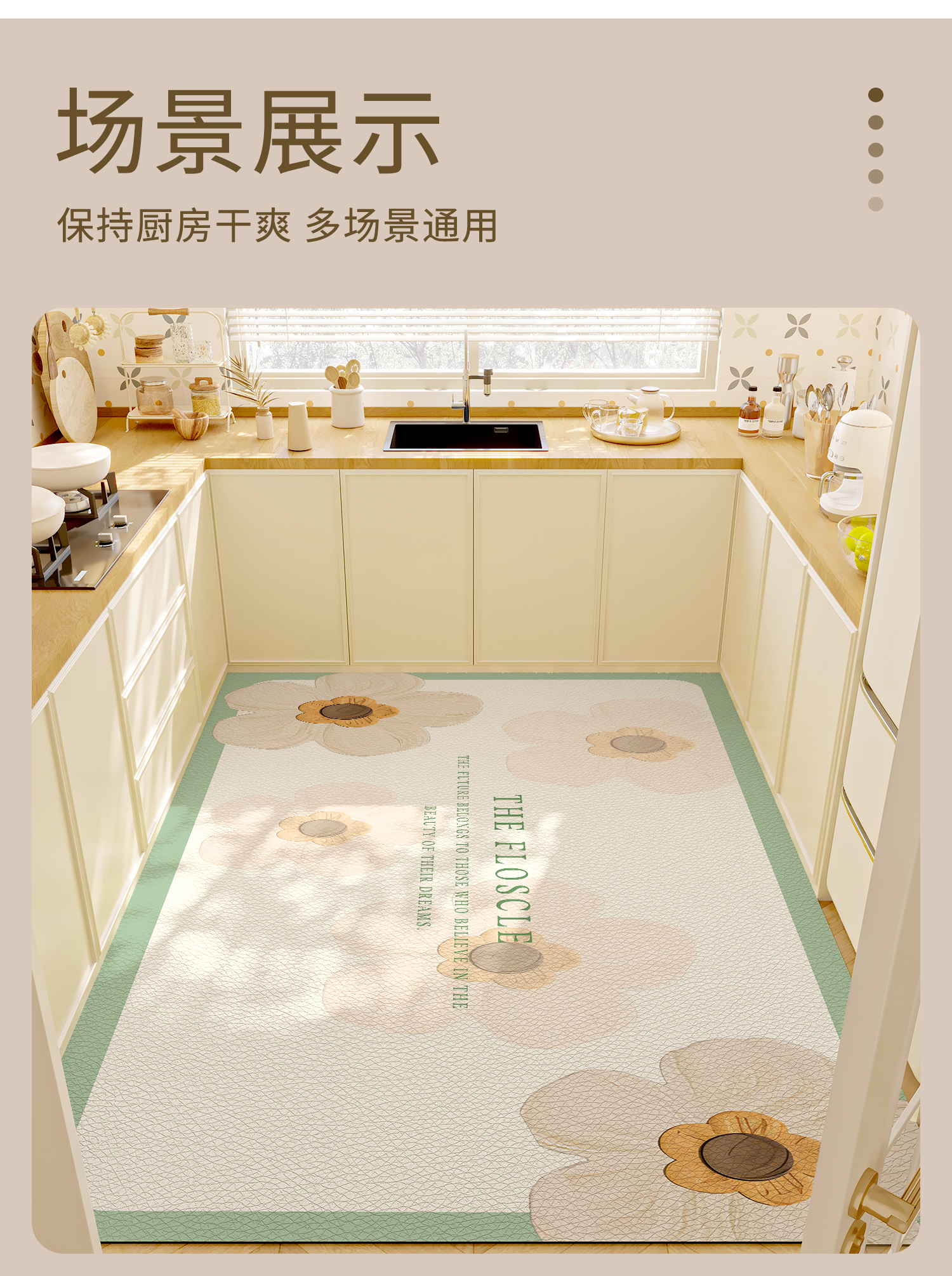 キッチン専用マット2025新作防滑防油お手入れ簡単PVC地面対応