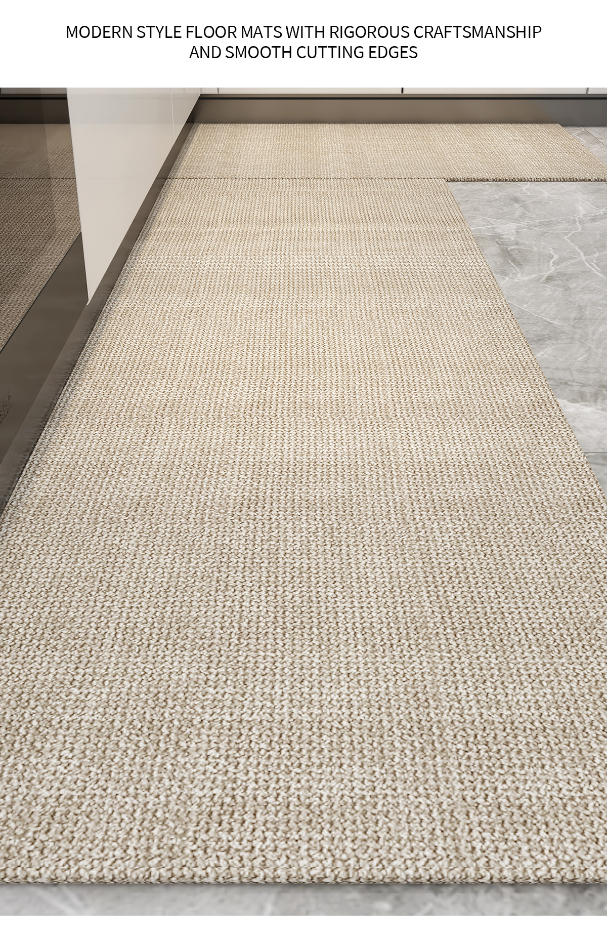 吸水防滑のキッチンマット 汚れに強いシンプルデザイン 家庭用に最適