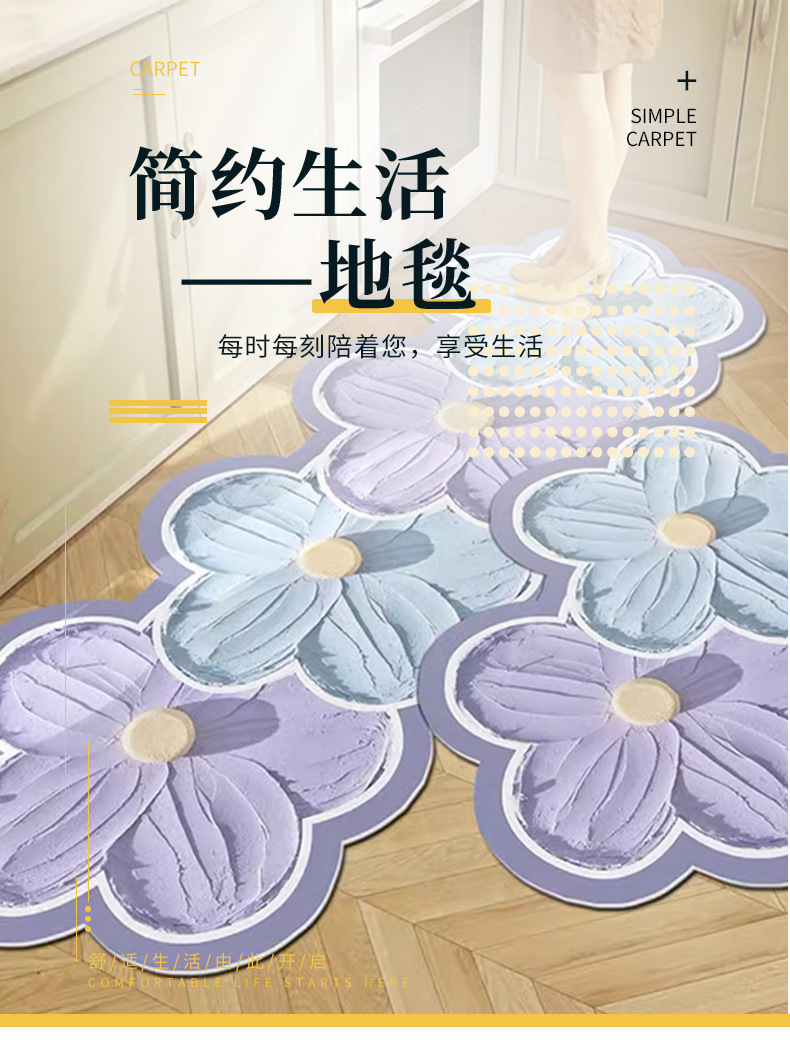 新作キッチン用吸水マット防滑防油でお手入れ簡単
