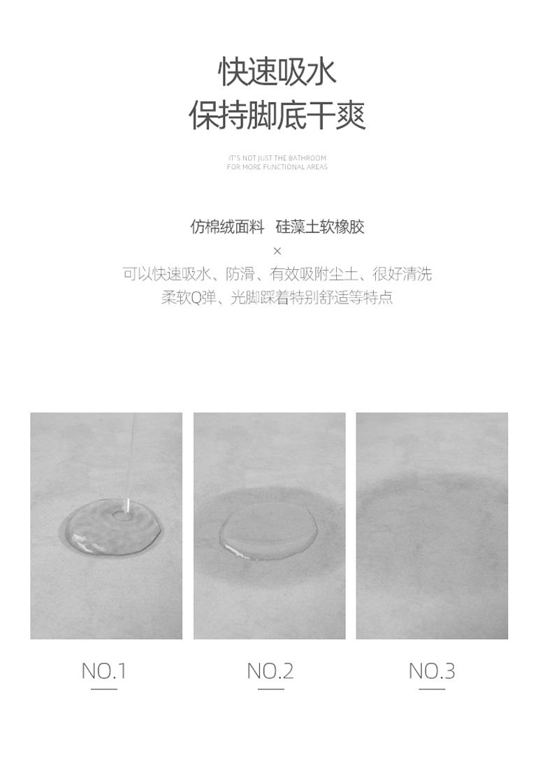 カートゥーンデザインのキッチンマット 吸水性抜群の大サイズ おしゃれで機能的なトイレマット