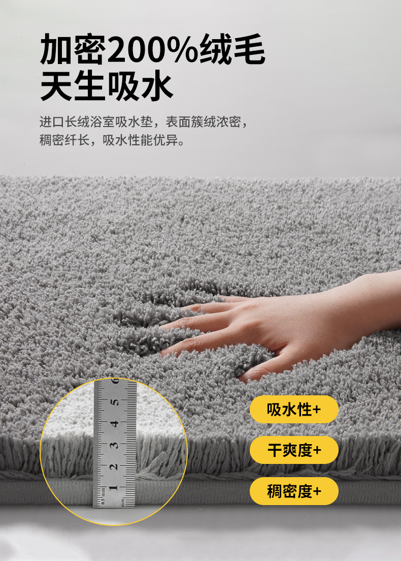キッチンやバスルームに最適な吸水マット 防滑設計で安心の入室を実現