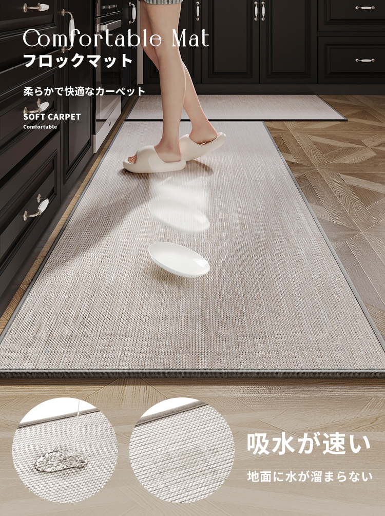 キッチン専用防滑マット2025新登場水を吸収する清潔マット
