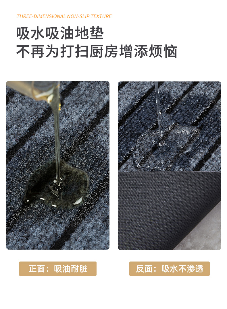 キッチン専用吸水防油マット新登場滑り止め機能付き