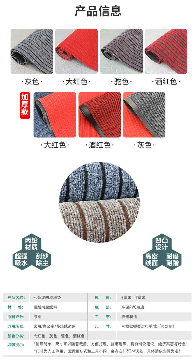 防水防滑キッチンマット 大面積で迎える快適な入戸マット