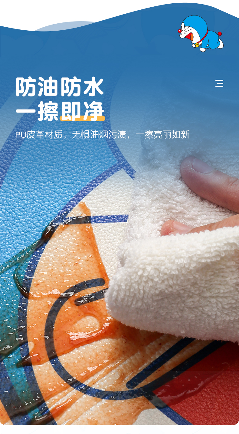 哆啦A梦のキッチンマット新発売 防水防油でお手入れ簡単な美しいマット