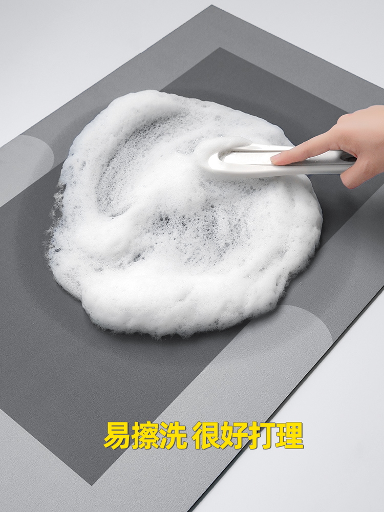 キッチンで使える防油防滑マット 吸水性抜群でお手入れ簡単なマット