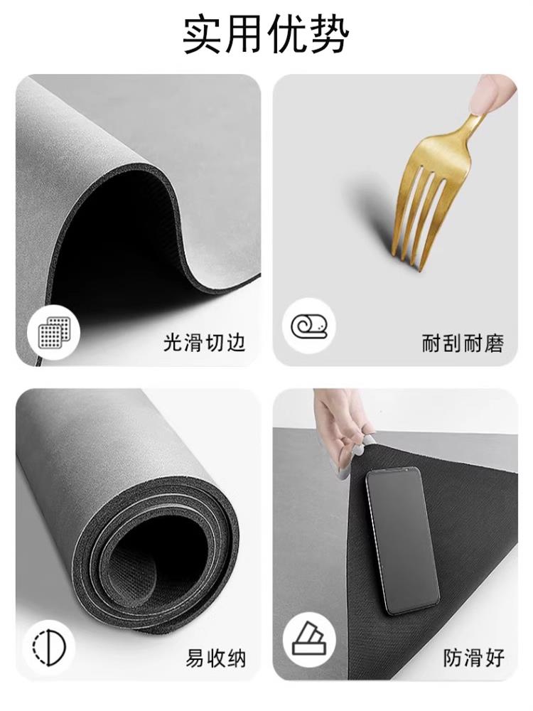 キッチン用の防水マット 汚れや油に強い新型長方形ラグ