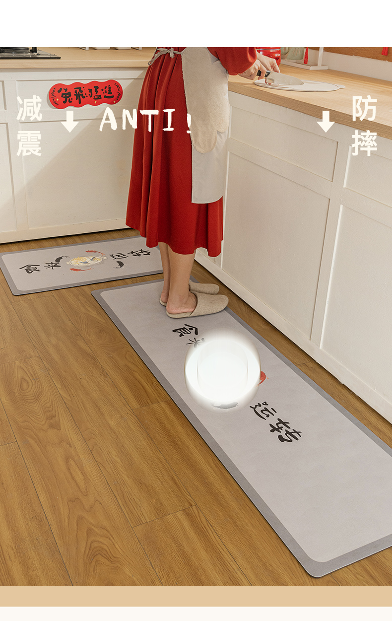 キッチンで使える吸水防滑マット お手入れ簡単な浴室用マット