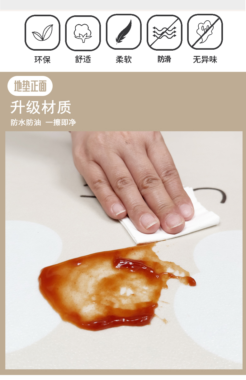 PVCキッチンマット 汚れに強くお手入れ簡単 防水防油で安心 滑りにくいデザイン