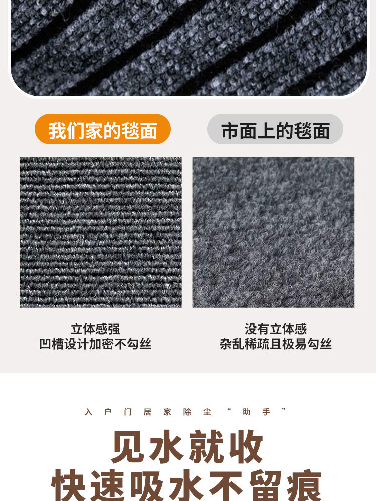 七条のストライプが魅力的なキッチン用マット 滑り止め防水仕様で安心の家庭用マット