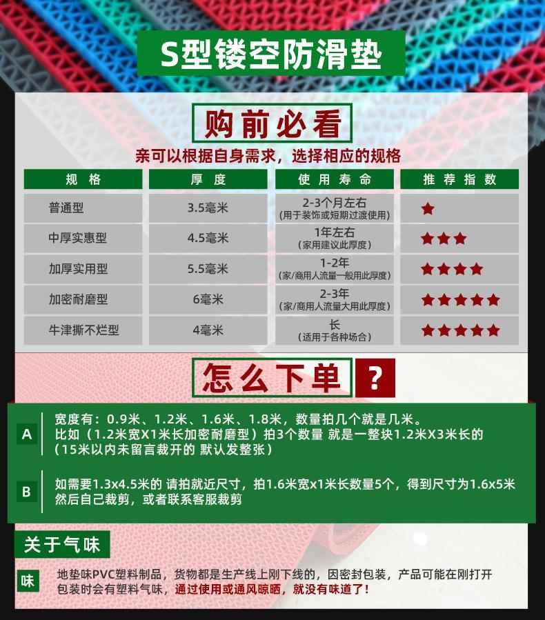 防水キッチンマットで滑らない快適空間バスルームにも最適な厚手PVCマット