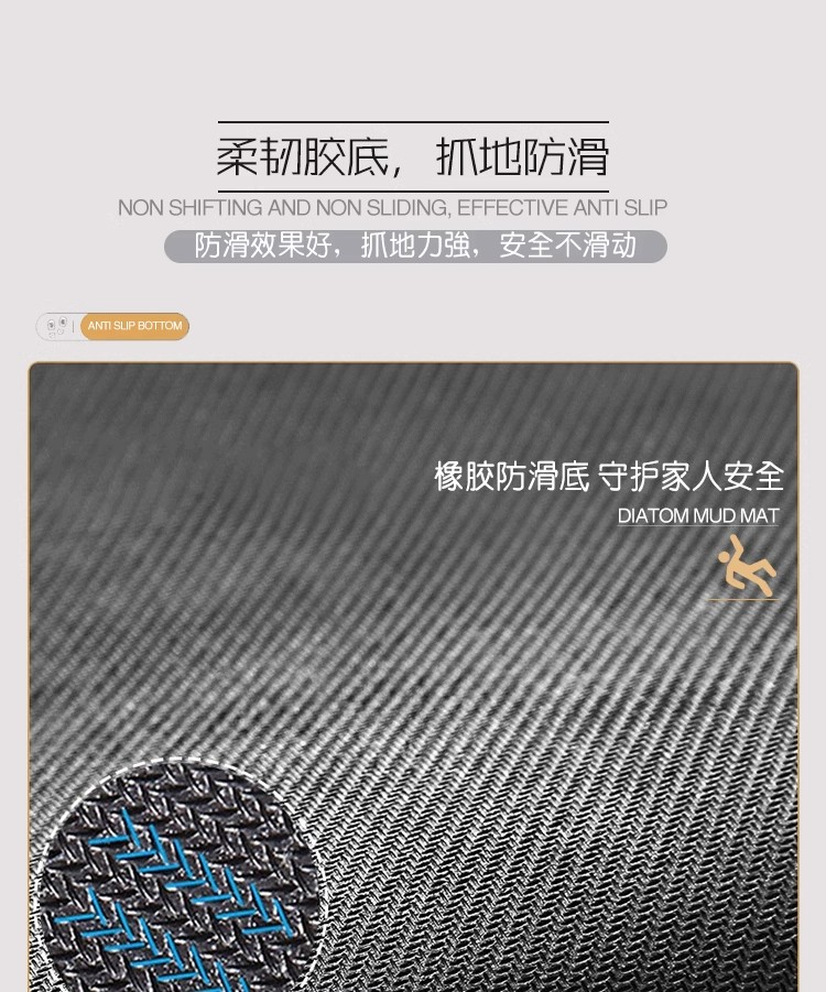 キッチン専用の防滑マット 汚れ知らずの吸水性 簡単お手入れで使いやすい