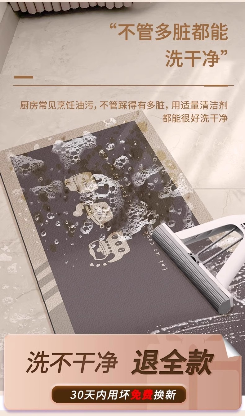 キッチン用防滑マット2024新型汚れに強い吸水性抜群のマット