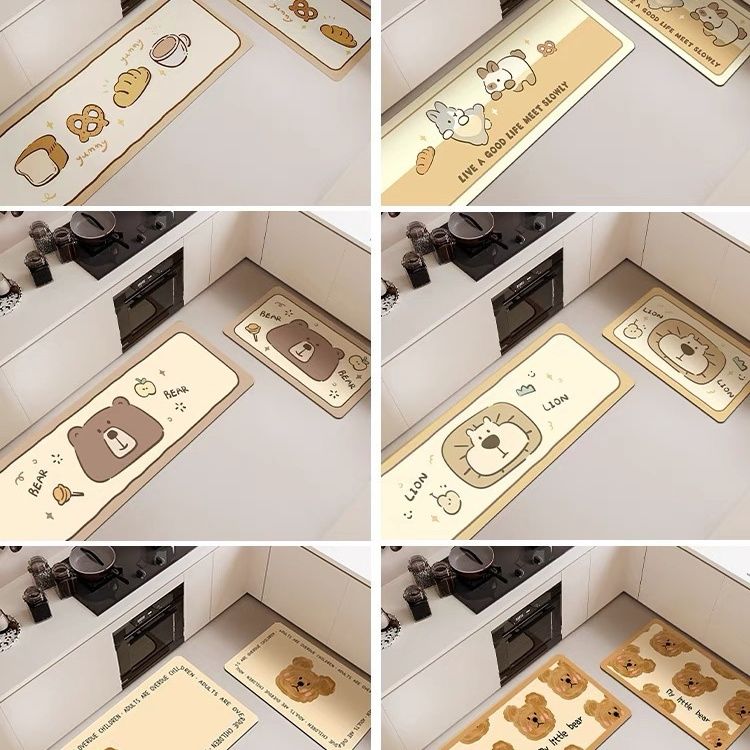 キッチンで使える防滑マット 洗える吸水性抜群のマット 家庭用に最適