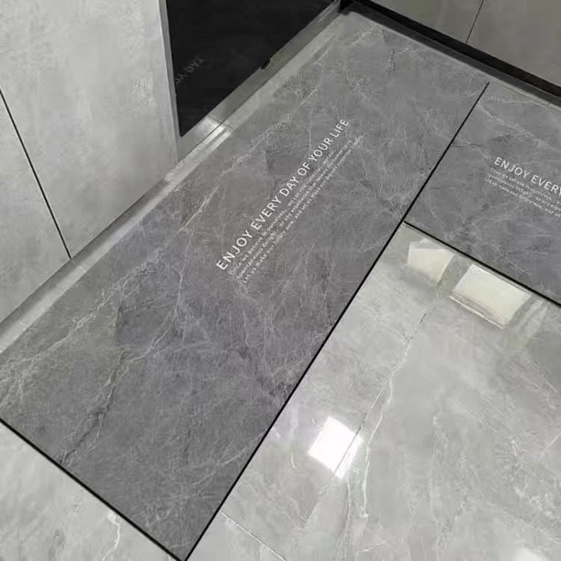 大理石模様の吸水マット キッチンや浴室に最適な速乾防滑マット