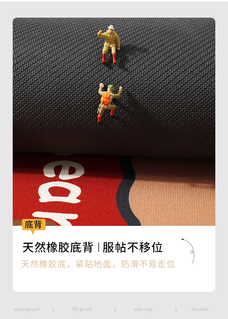 尚美巢品のキッチン用マット 防滑防油でお手入れ簡単 可愛いデザインの吸水マット