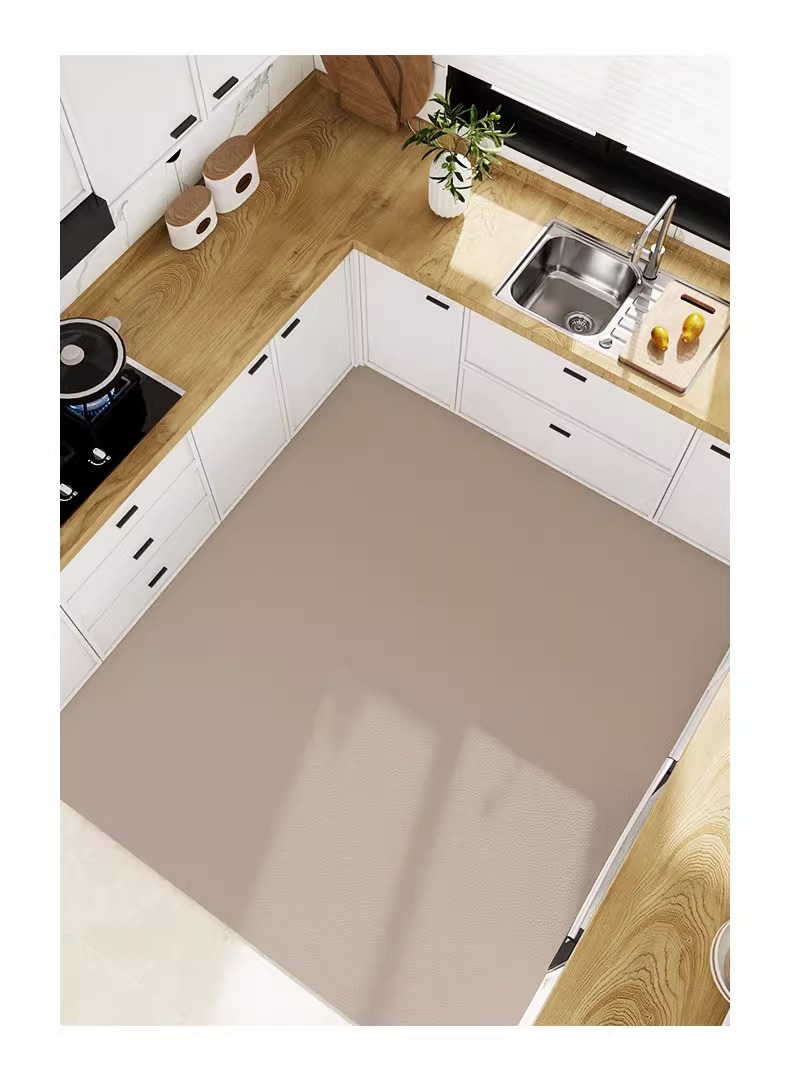 シンプルでスタイリッシュなキッチン専用マット PVC製でお手入れ簡単 防水防油の大面積カーペット