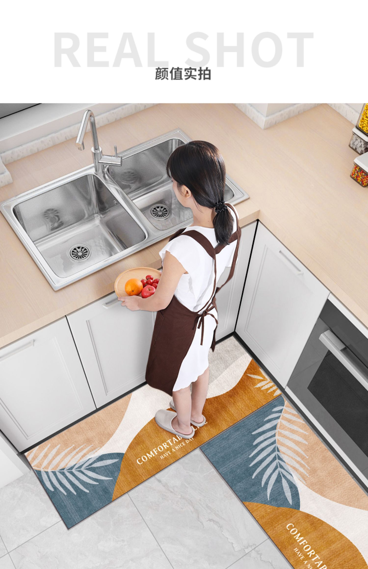 キッチンに最適な防水油汚れ対策マット 新型PVC製でお手入れ簡単