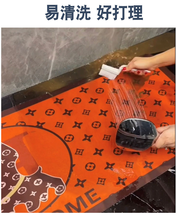 キッチン専用の吸水マット柔らかいデザインで油も吸収する快適な足元を実現