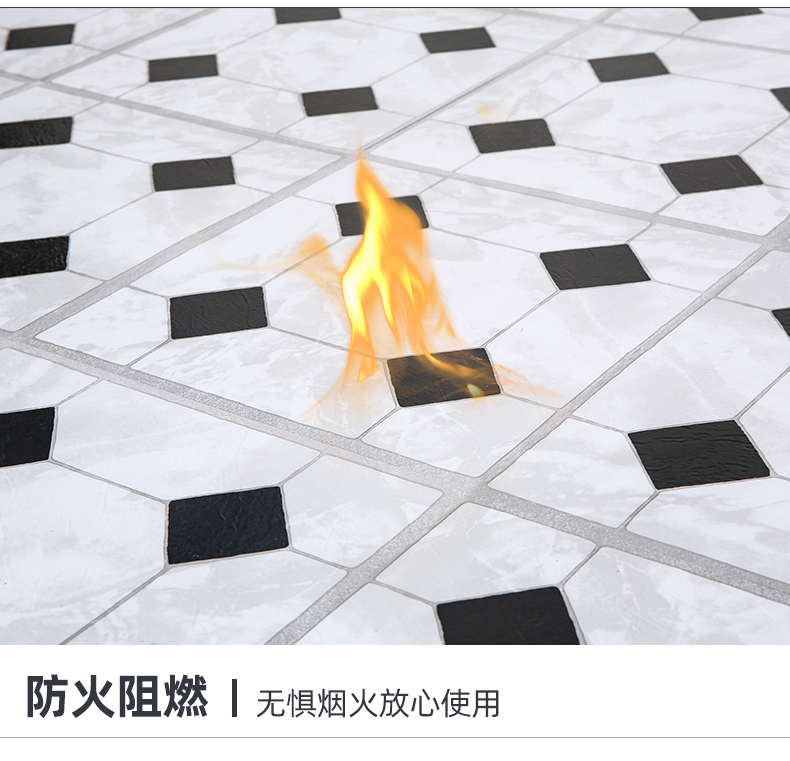 キッチンにも最適な厚手耐磨マット全面貼りPVC床材