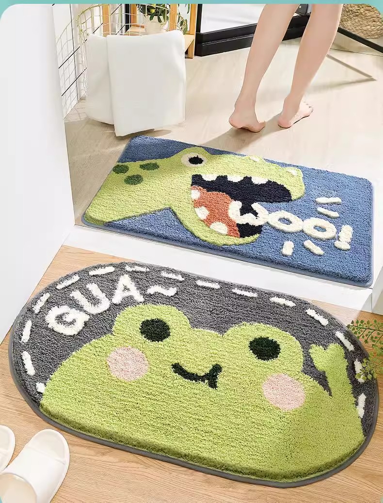 可愛いキッチン用マットで滑り止め安心のバスマット