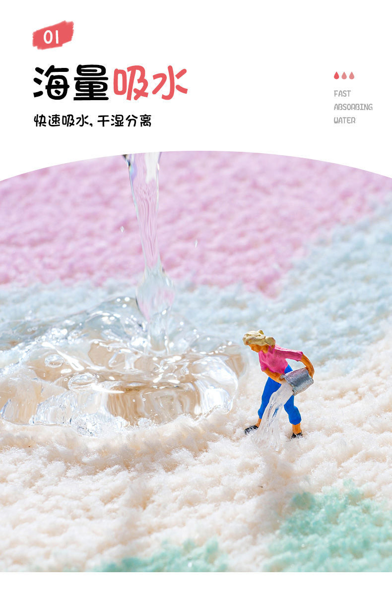 キッチンやバスルームに最適なマット 防滑で吸水性抜群の家庭用マット