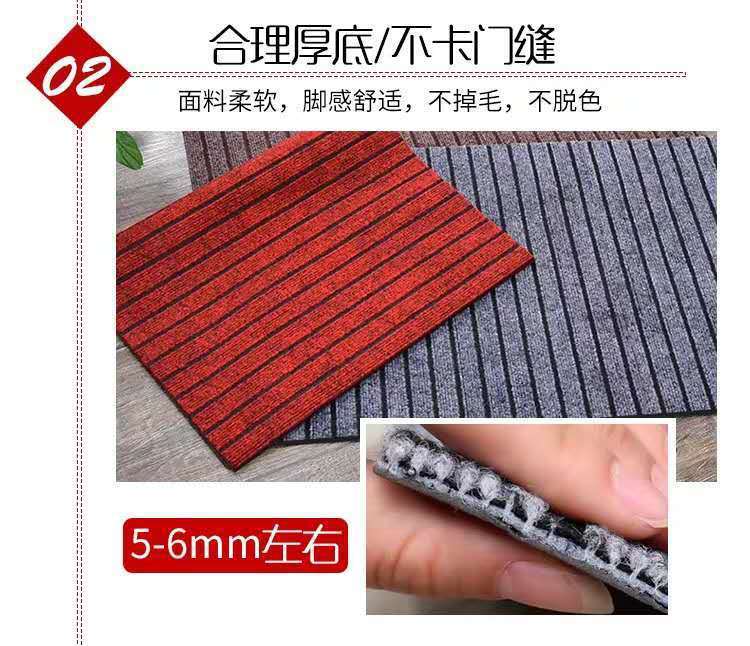 新しいストライプのキッチン専用マット 入り口やリビングに最適 滑り止め付きで油も吸収できるカット可能なバスルーム用マット