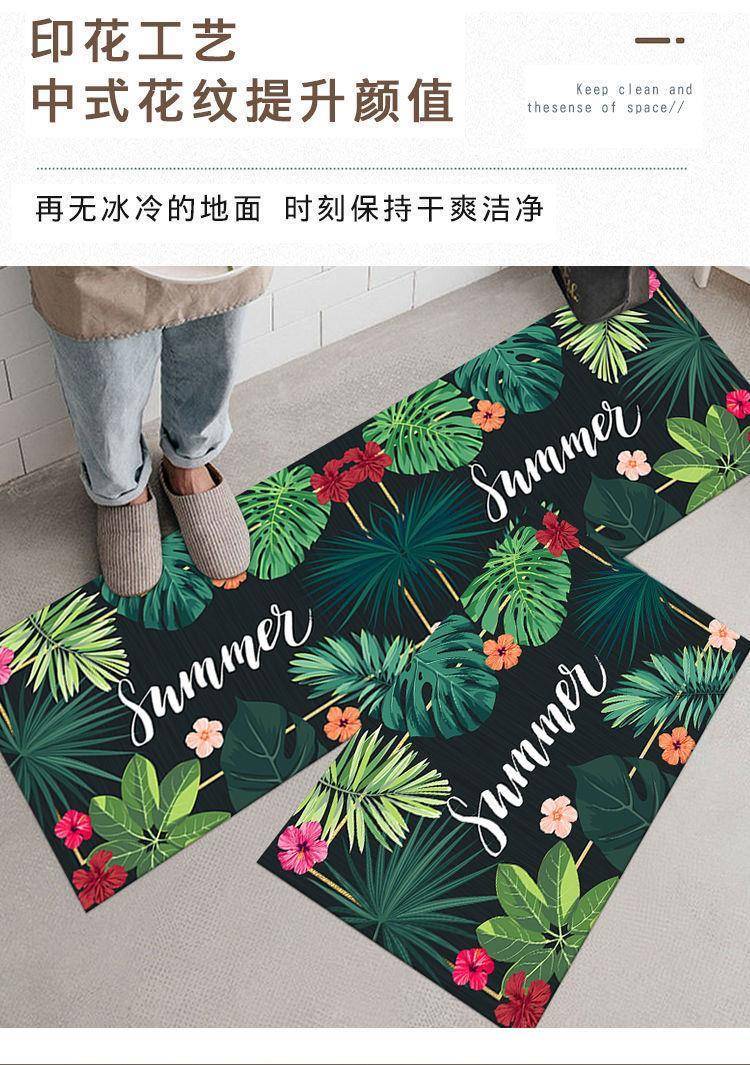 キッチン用の防滑マット カートゥーンデザインの洗える吸水タイプ 家庭にぴったりの便利アイテム