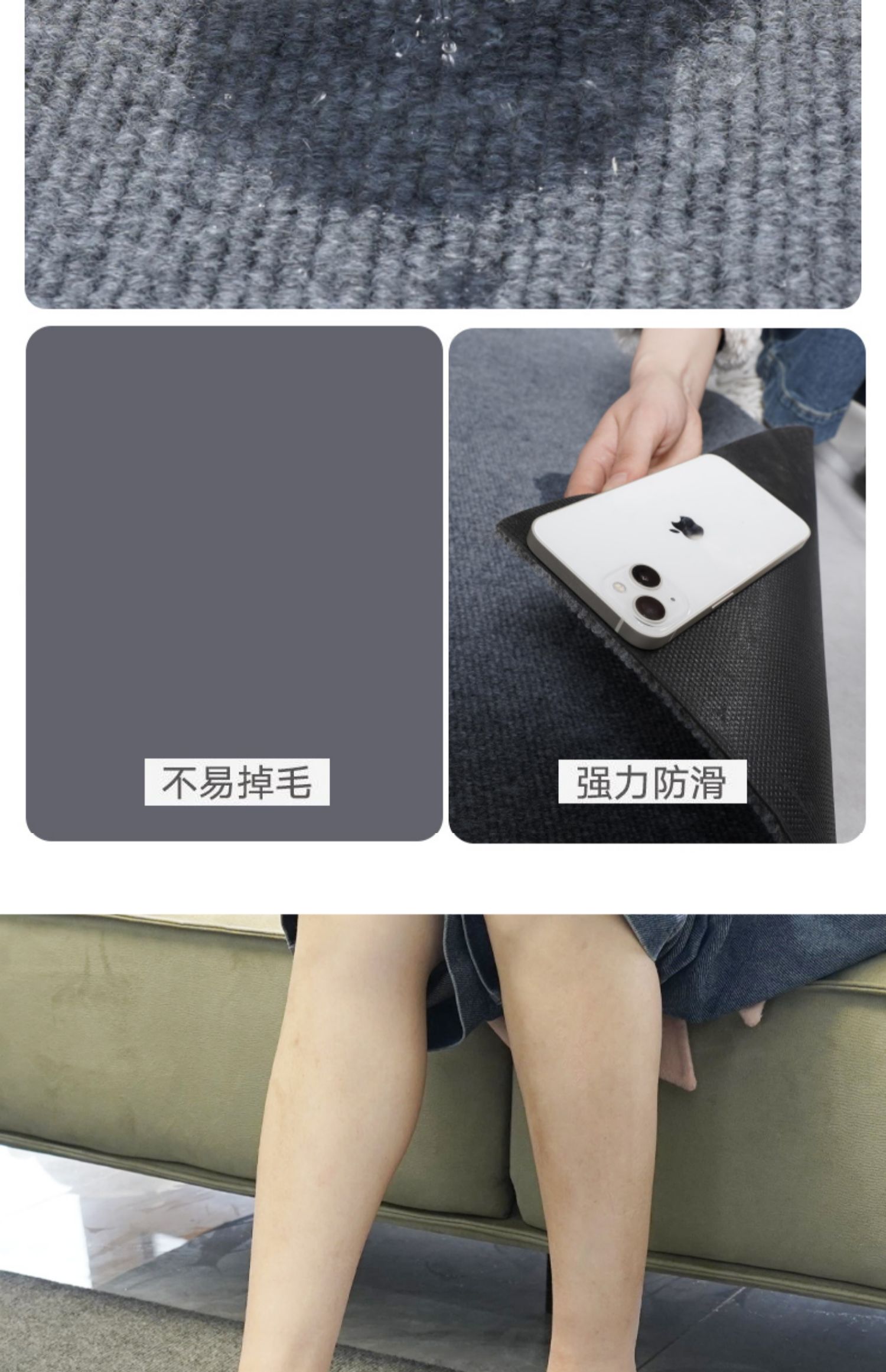 キッチンやリビングにぴったりな灰色の商用マット 大面積で防音効果もあり 快適な空間を実現