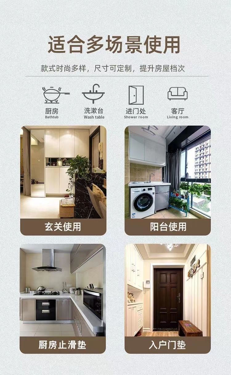 キッチン用防滑マット吸水吸油で清潔感アップ滑り止め効果で安全な空間を実現