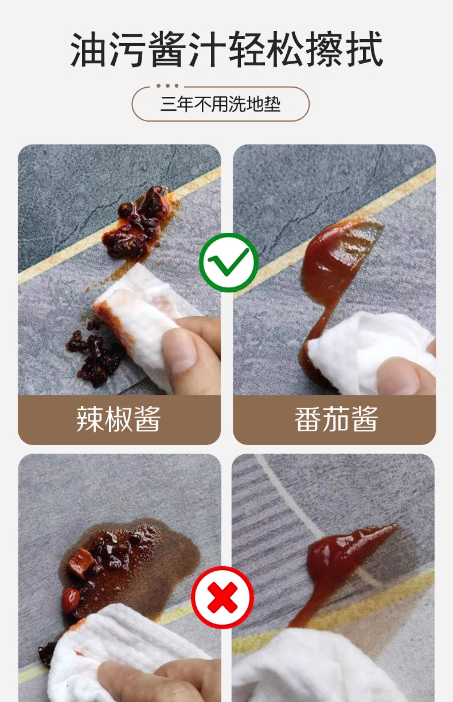 新しいキッチン用マット 滑り止めで防油 汚れもさっと拭き取り簡単お手入れ