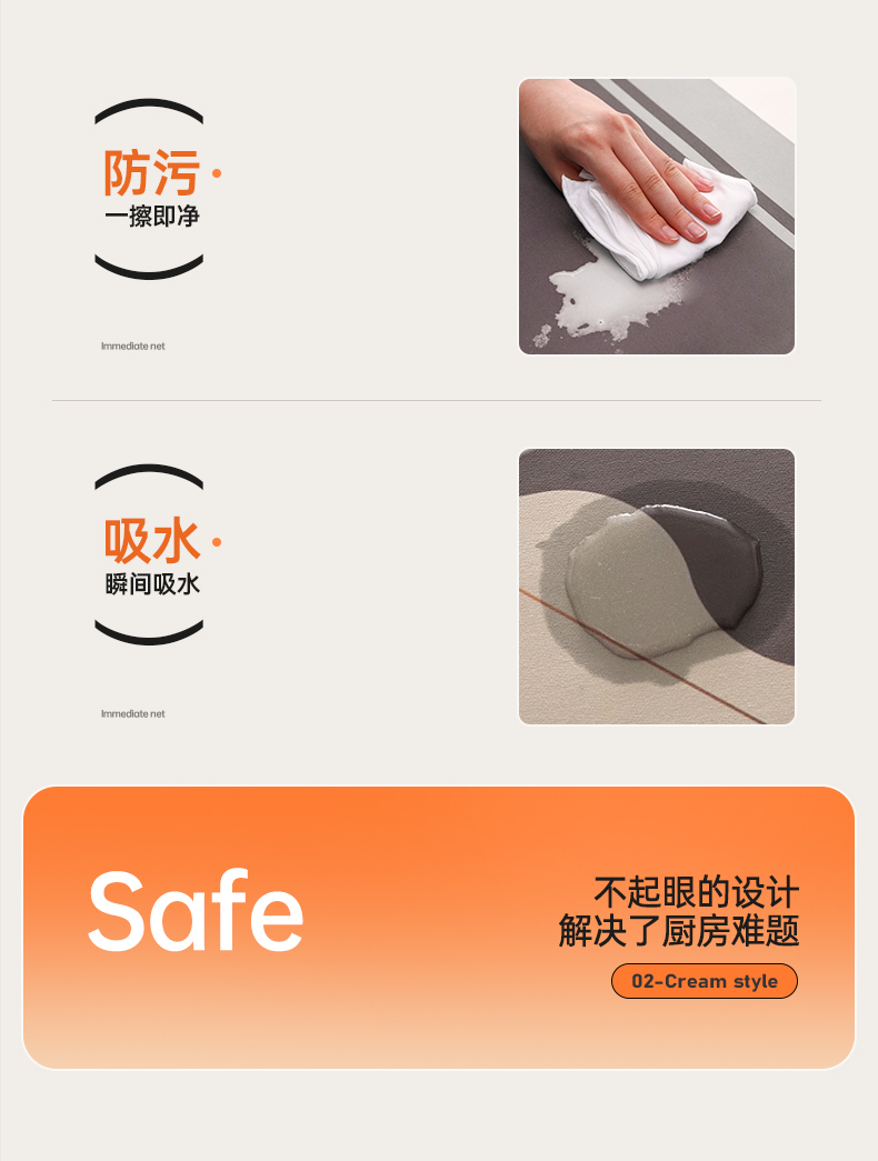 美世达キッチン専用L型マット 防油防水防滑 吸水も可能な便利アイテム