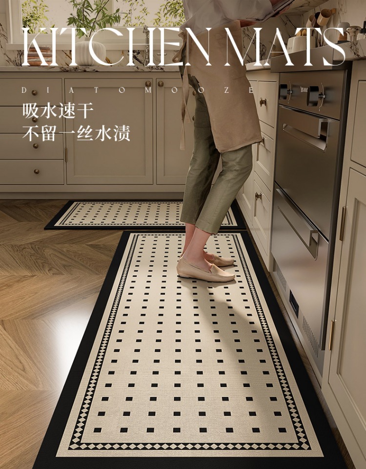 キッチン専用の防滑マット速乾吸水でお手入れ簡単なマット