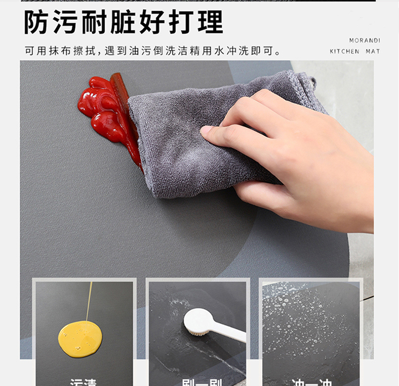 キッチン用の防滑マット 汚れに強く吸水性抜群 水洗い可能な便利アイテム