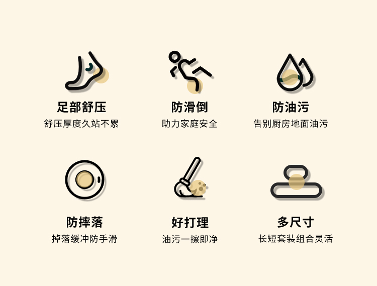 防水油防止キッチンマット滑り止めで疲れにくい快適な足元を実現