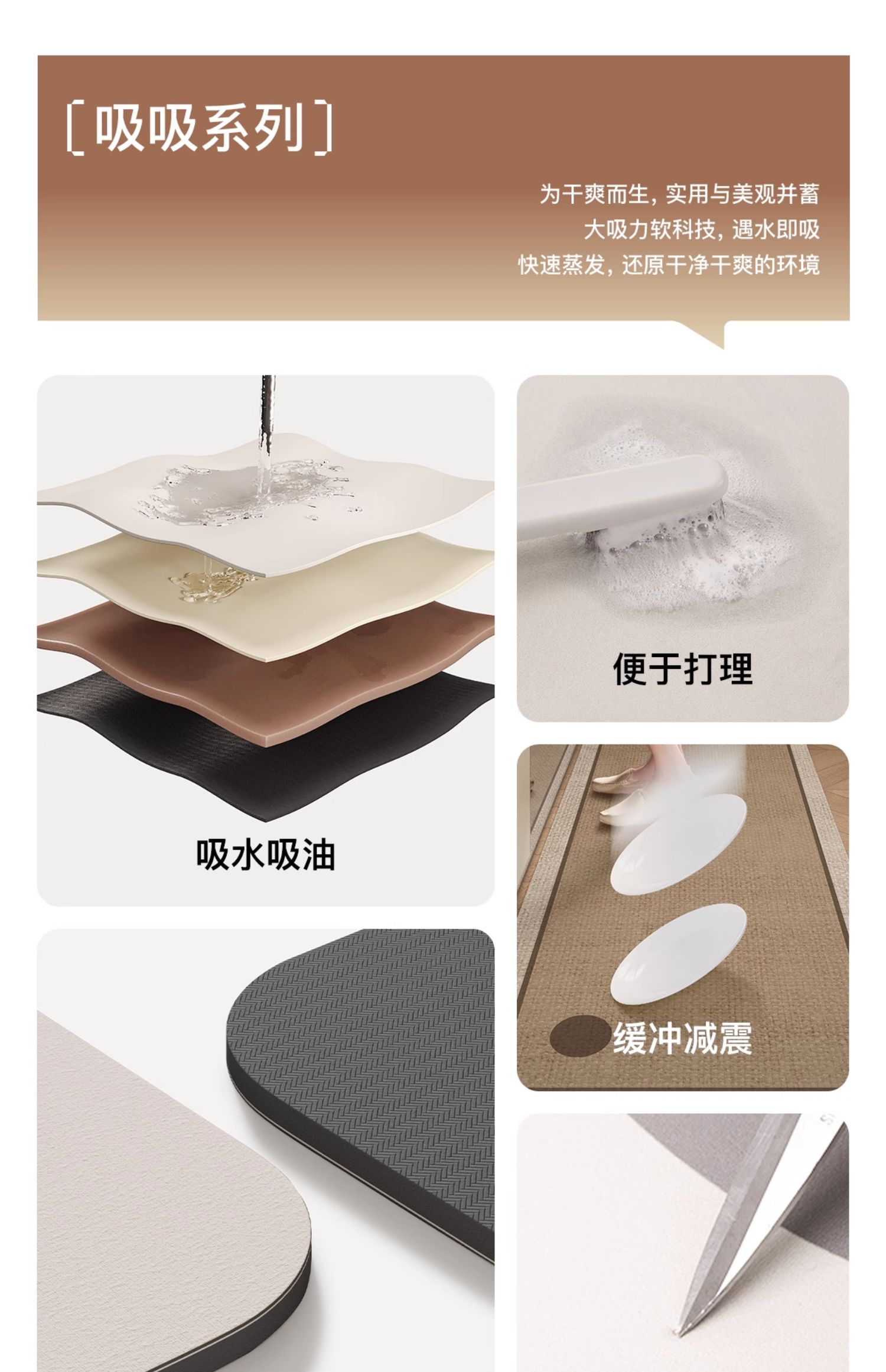 滑らず油も防ぐキッチン用マット家庭用耐汚れ進入口用2025年版長方形カーペット