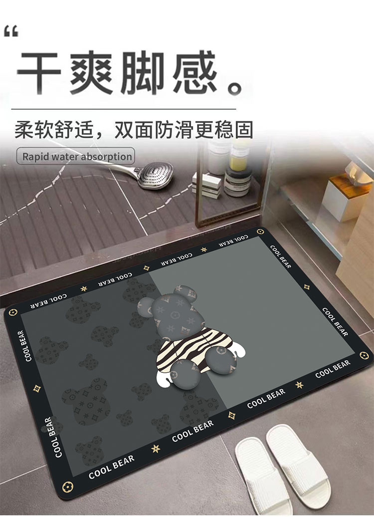 滑り止めマットで安全安心なキッチン空間 家庭用の吸水性抜群なマット