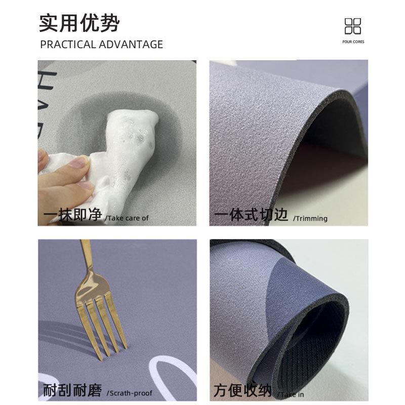 吸水力抜群のキッチンマット 長尺デザイン 防滑速乾 お手入れ簡単で陽台やトイレにも最適