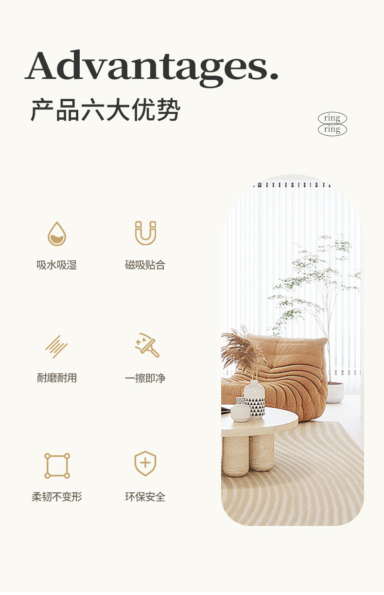 キッチンにぴったりな吸水マット 浴室や玄関でも活躍する極薄デザイン