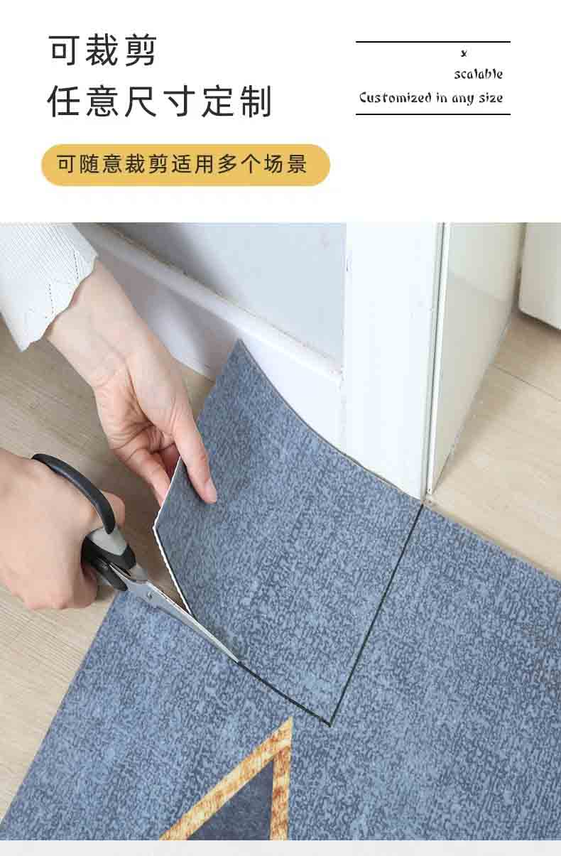キッチンでも使える防水防滑マット 免洗で簡単お手入れ おしゃれな玄関マット