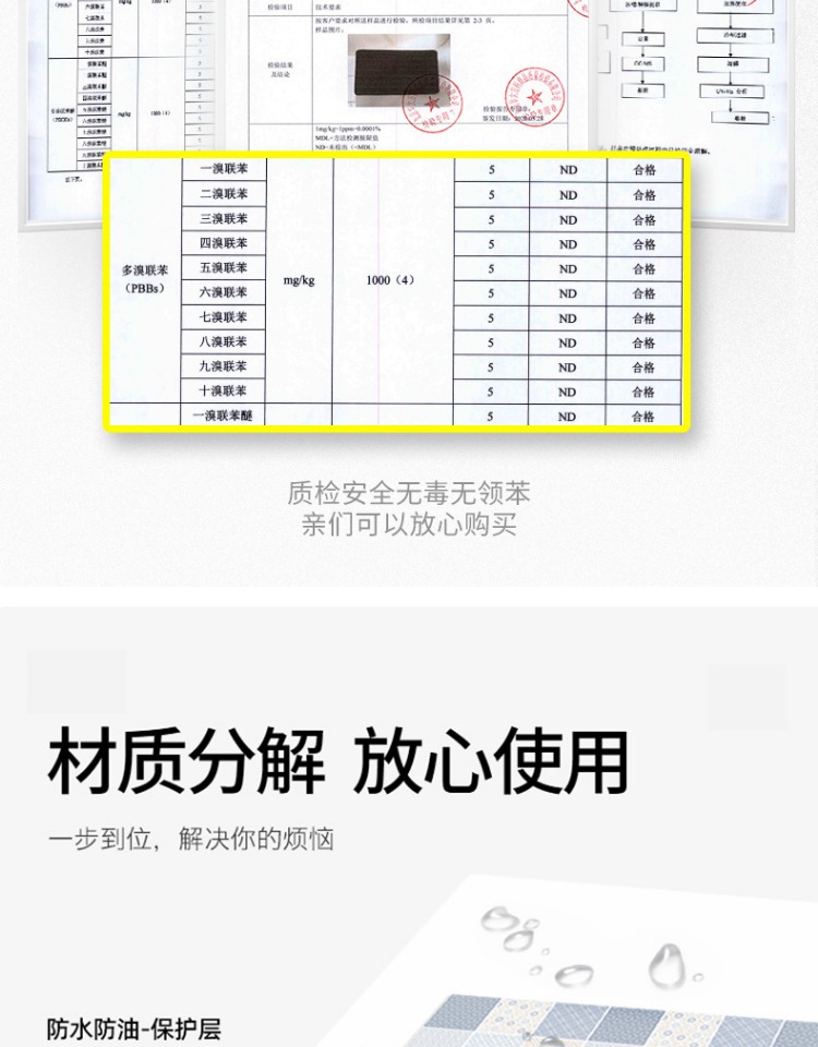 北欧デザインのキッチンマット 防水で滑り止め機能付き お手入れ簡単な革製品