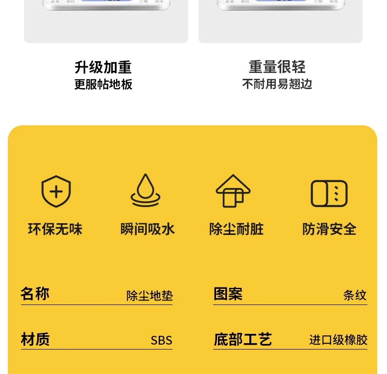 キッチン用吸水マットで滑り止め効果抜群の玄関マット