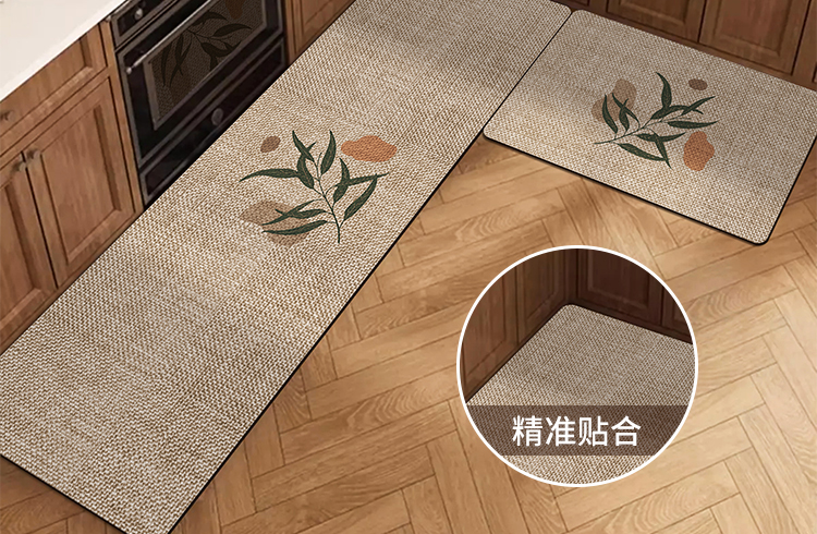 滑らないキッチン用マット2025新作油や水を吸収する便利な足元マット
