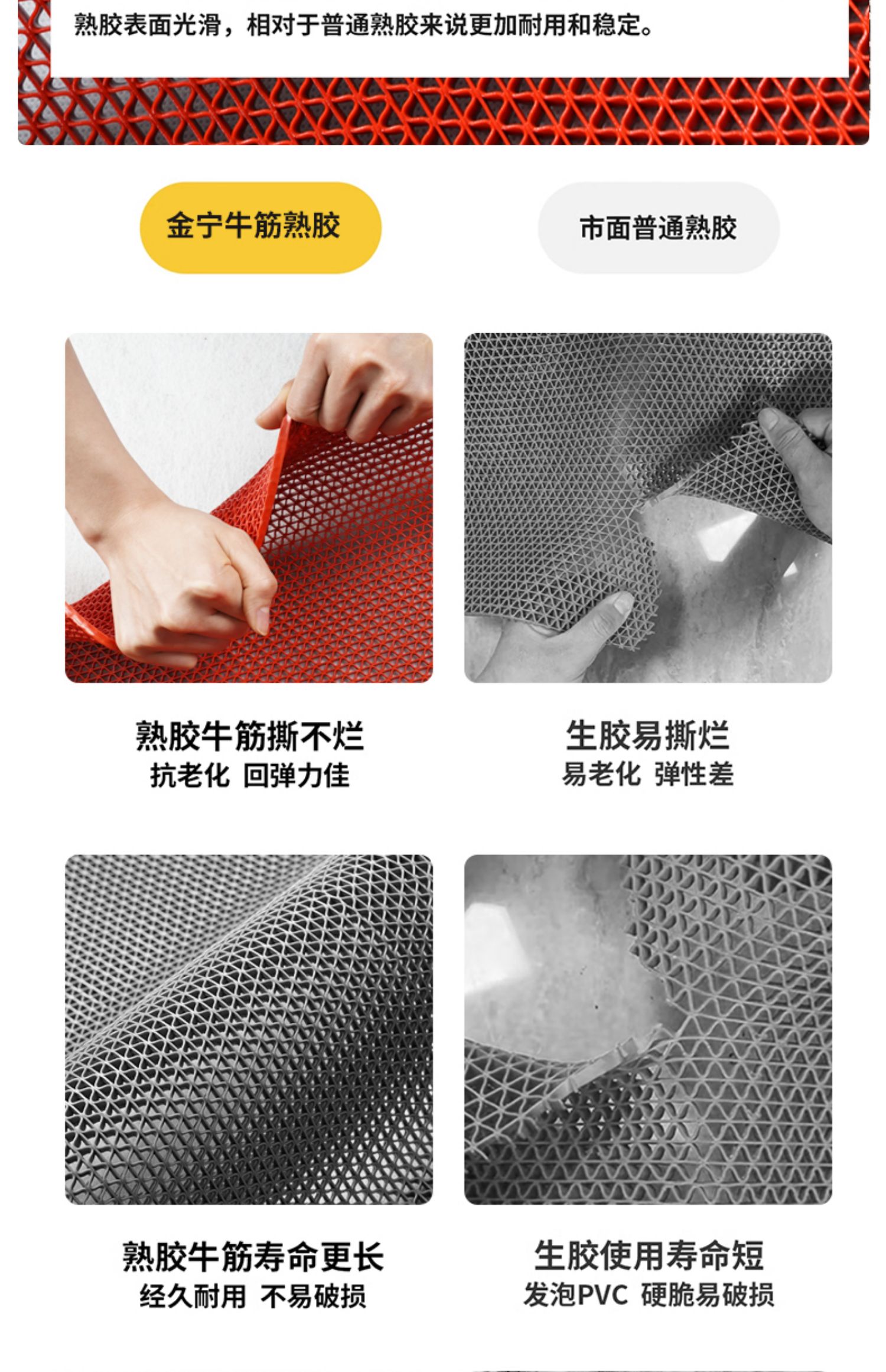 キッチンやバスルームに最適な防滑マット 水に強くお手入れ簡単なプラスチック製デザイン