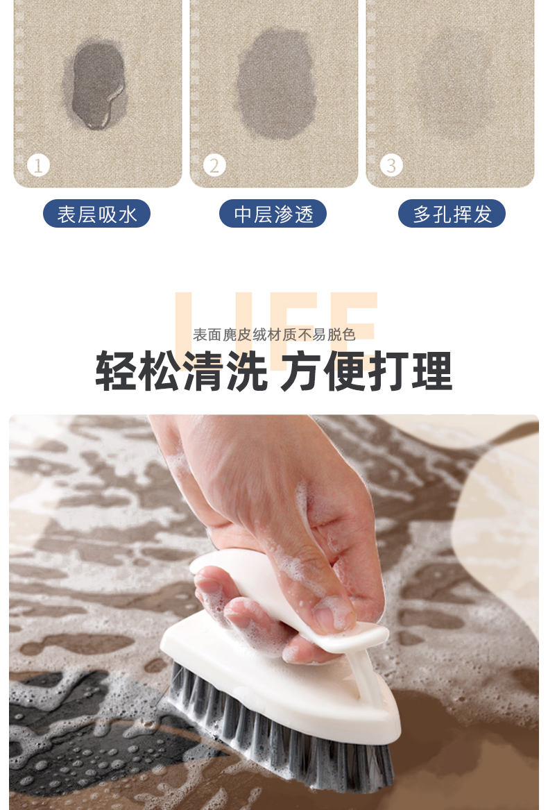 キッチン用防滑マット 新しいデザインの心形吸水マット