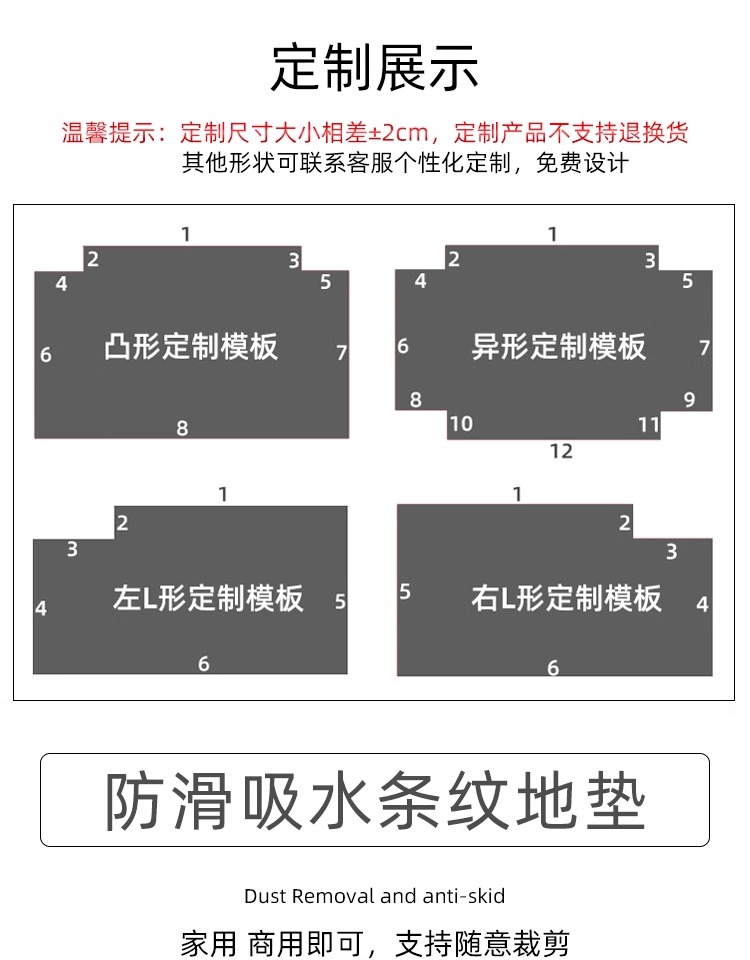 キッチンや玄関に最適な滑り止めマット 厚みのある吸水性で安心のマット