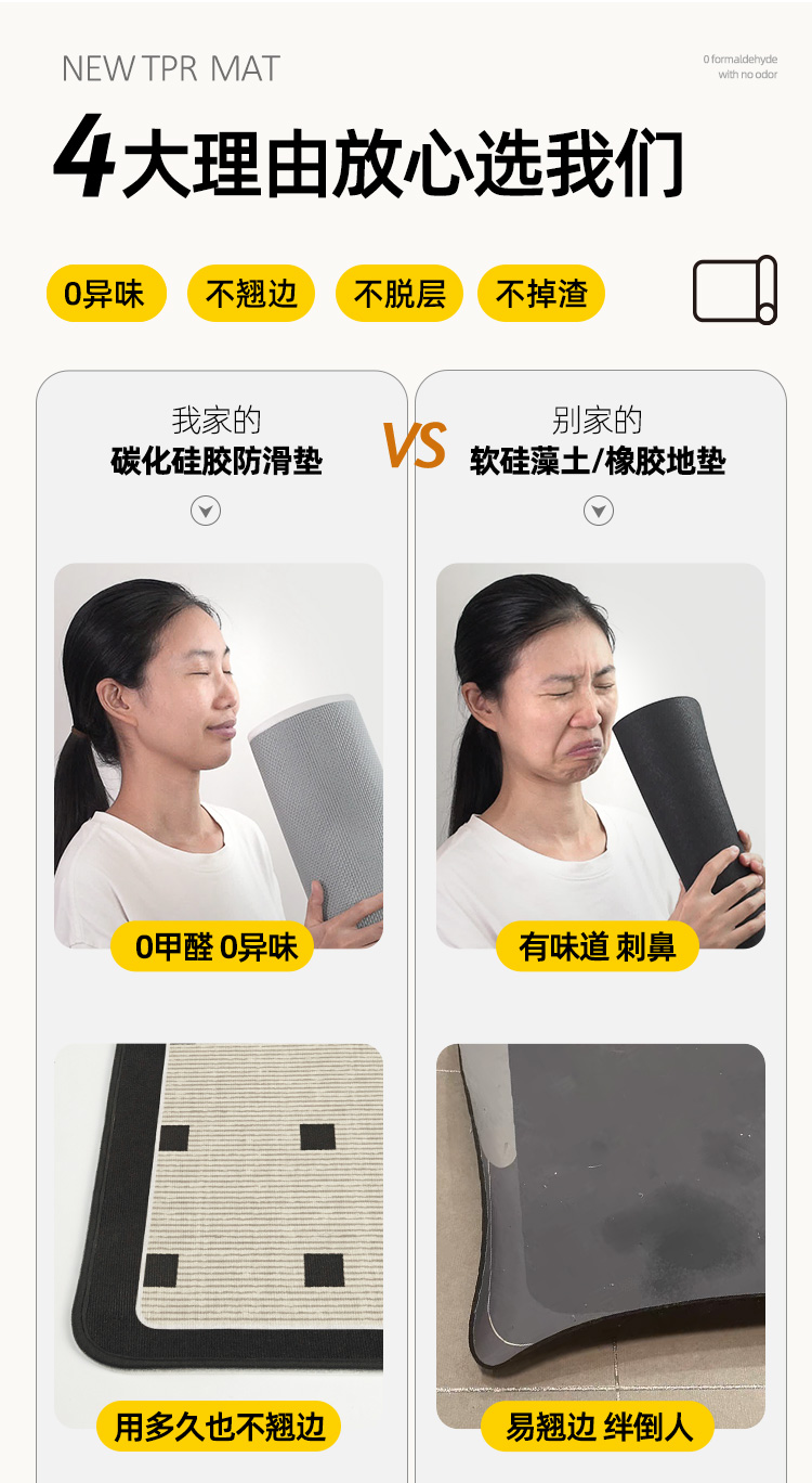 キッチン用L型防滑マット油汚れ対策耐久性抜群の新作吸水マット