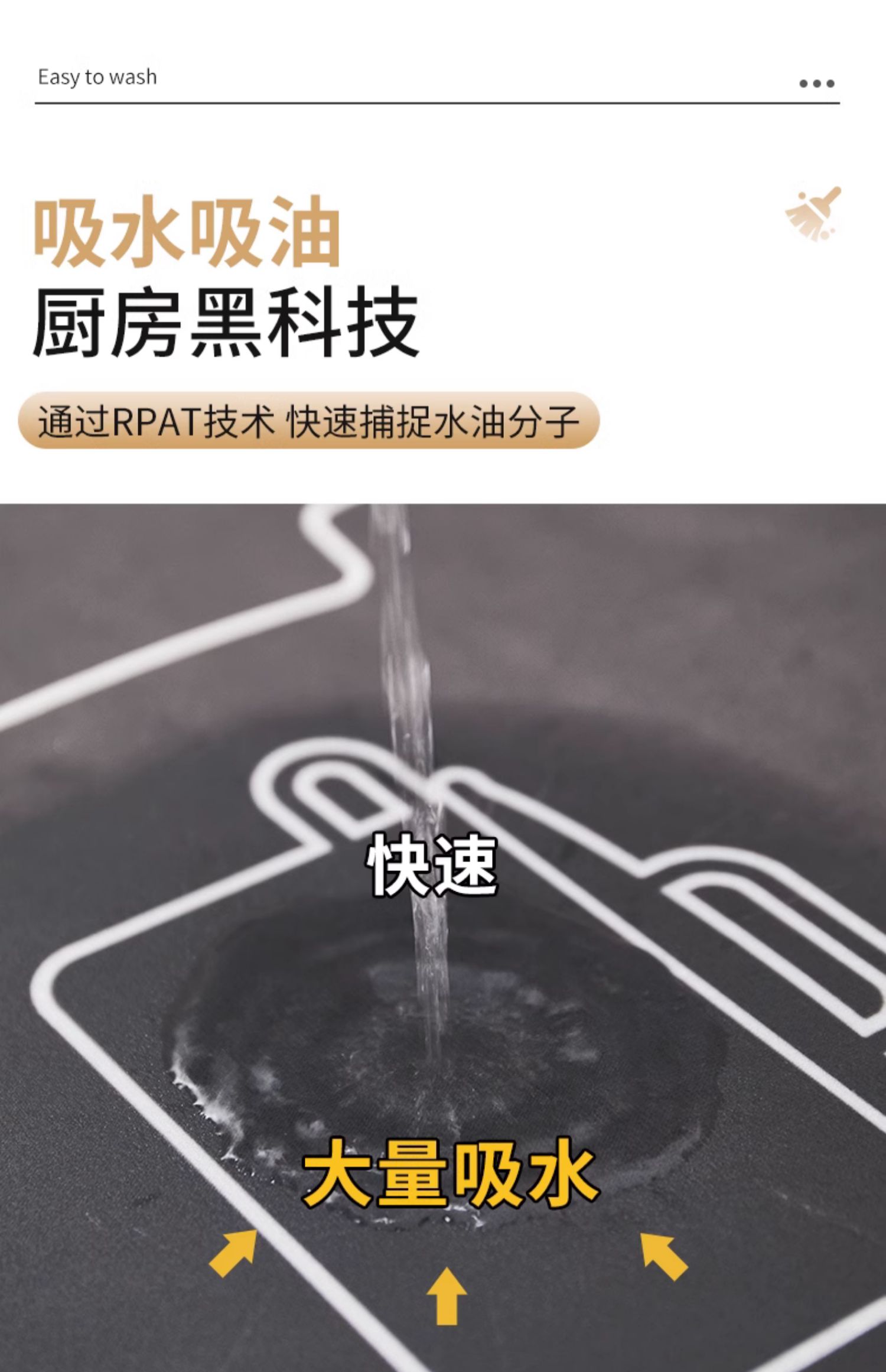 キッチンの必需品 防水防油の滑り止めマット 新型2025年版